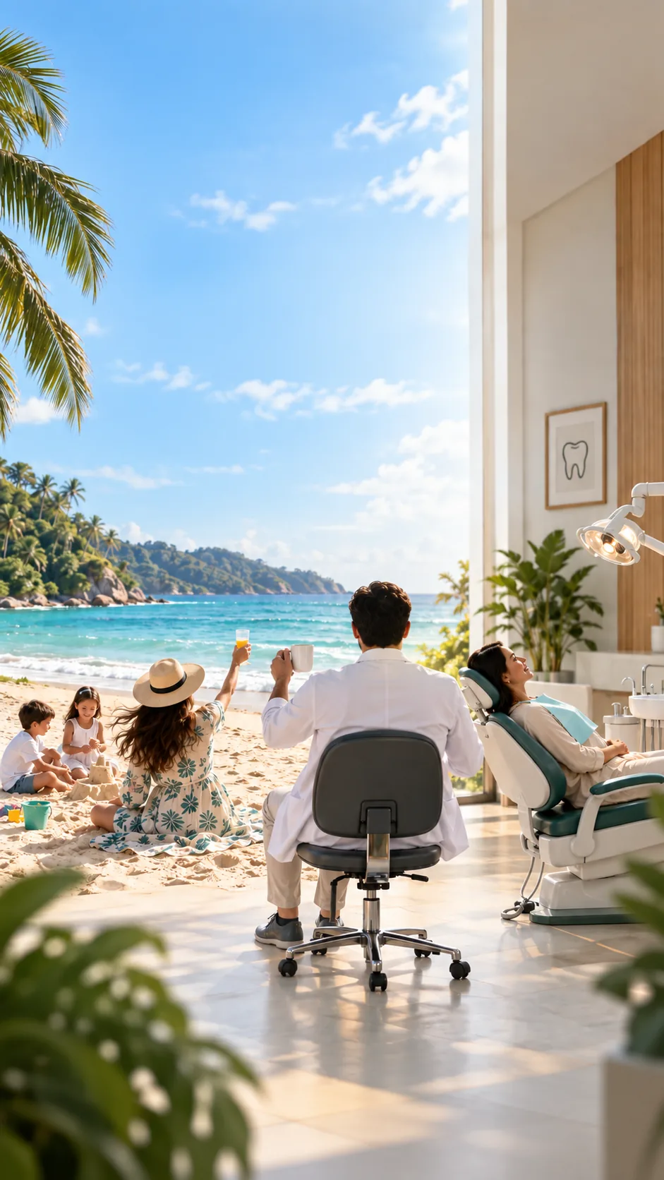 A dentist balancing clinic life and family life — the DENSA promise